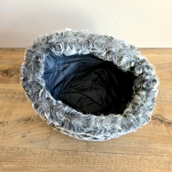 Vintage Gray Persian Lam hat. Retro outfit. 22.5 '' circumference, 6'' deep. - Picture 5 of 7